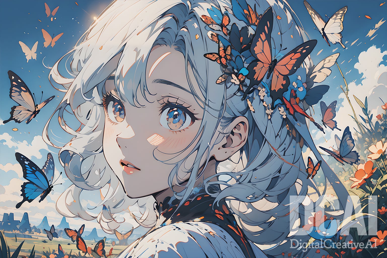 Sample images of Butterfly & Flowers Multiply Style