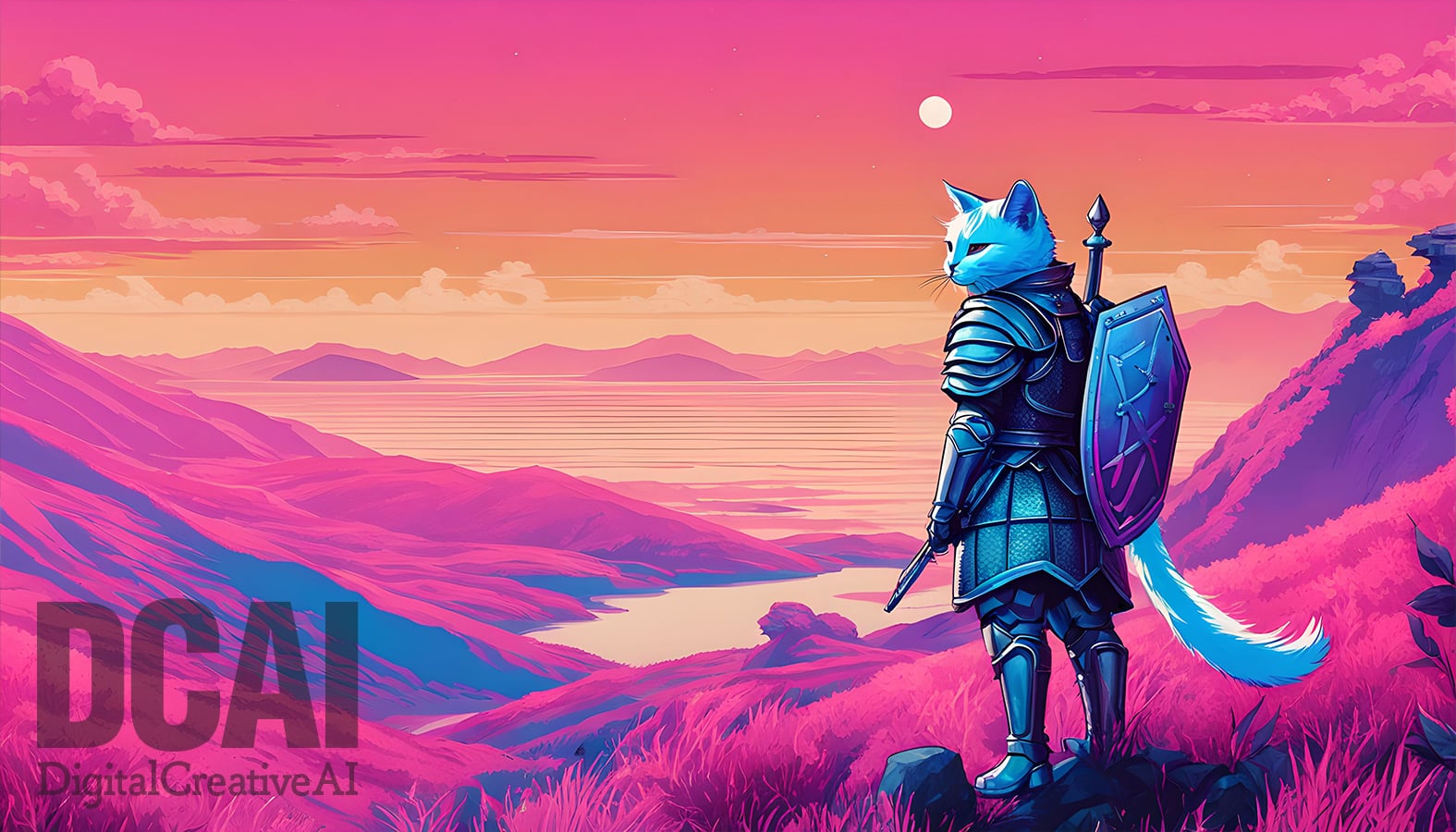 Sample images of illustration style vaporwave style