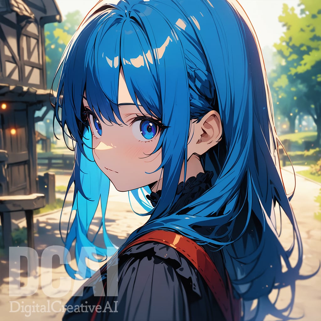 sample of blue hair