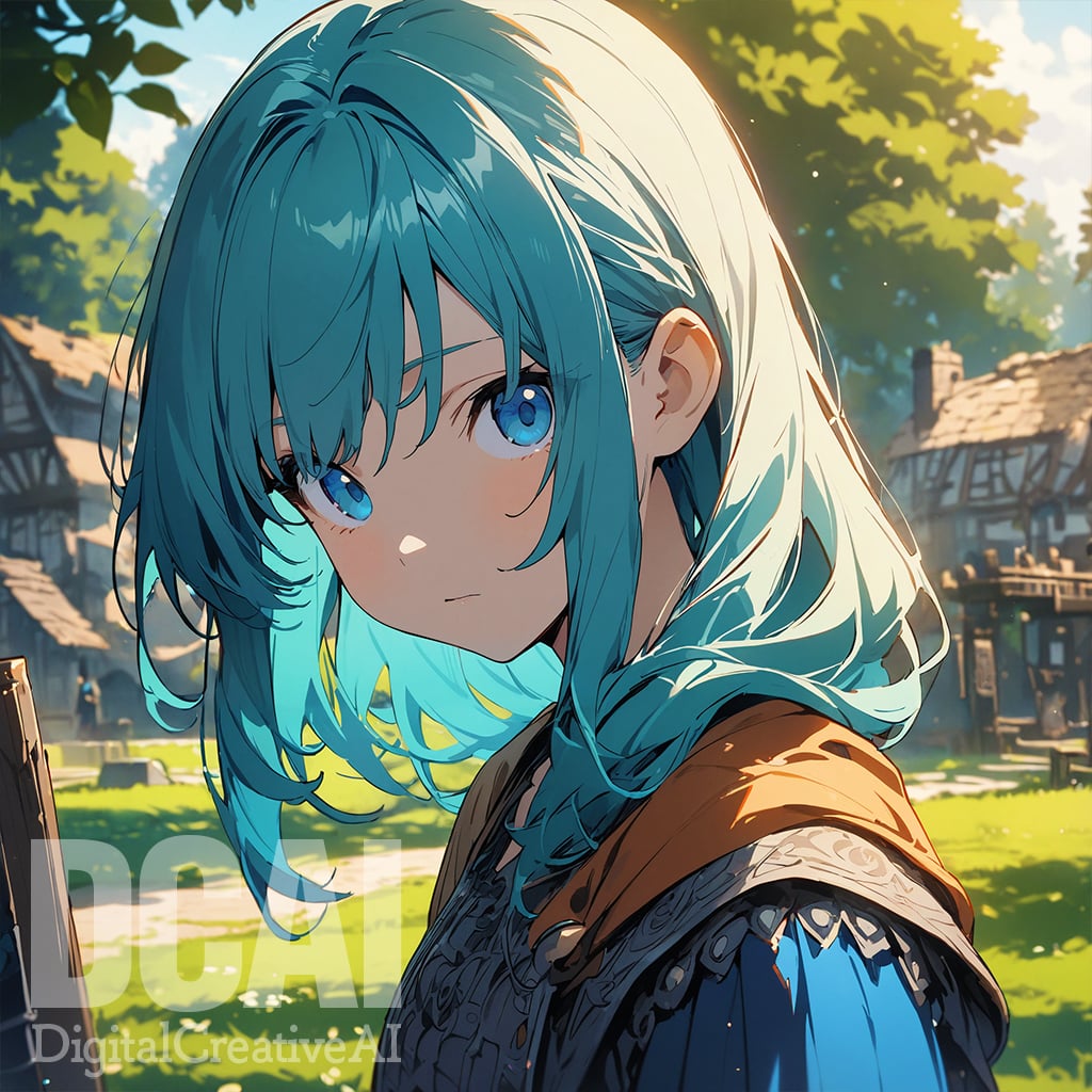 sample of cyan hair