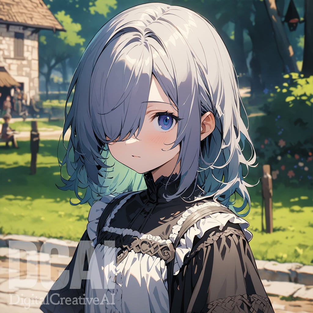hair over one eyeのサンプル