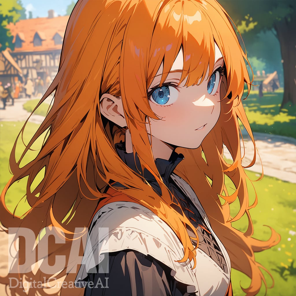 sample of orange hair