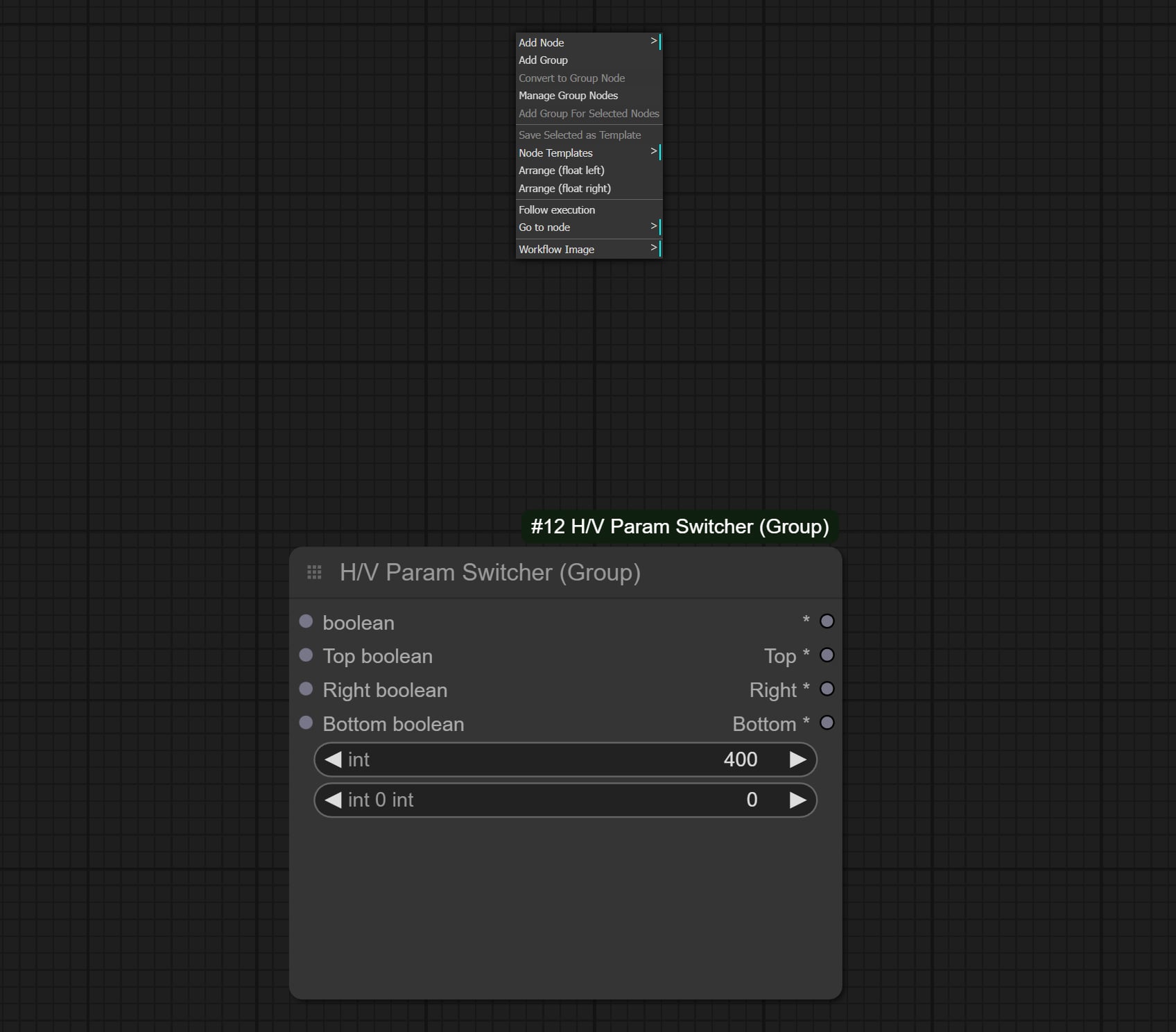H/V Param Switcher (Group)ノードの作り方ステップ6