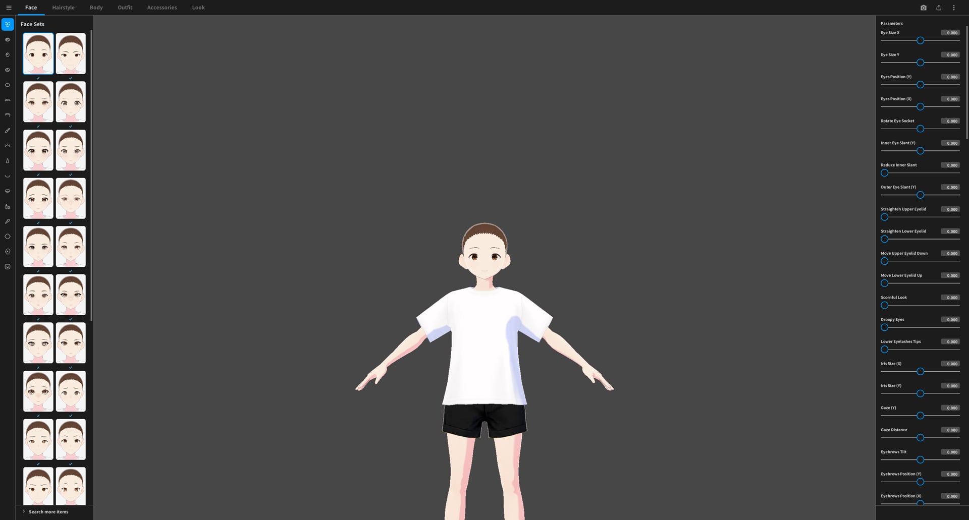 VRoid Studio Creating Screen.