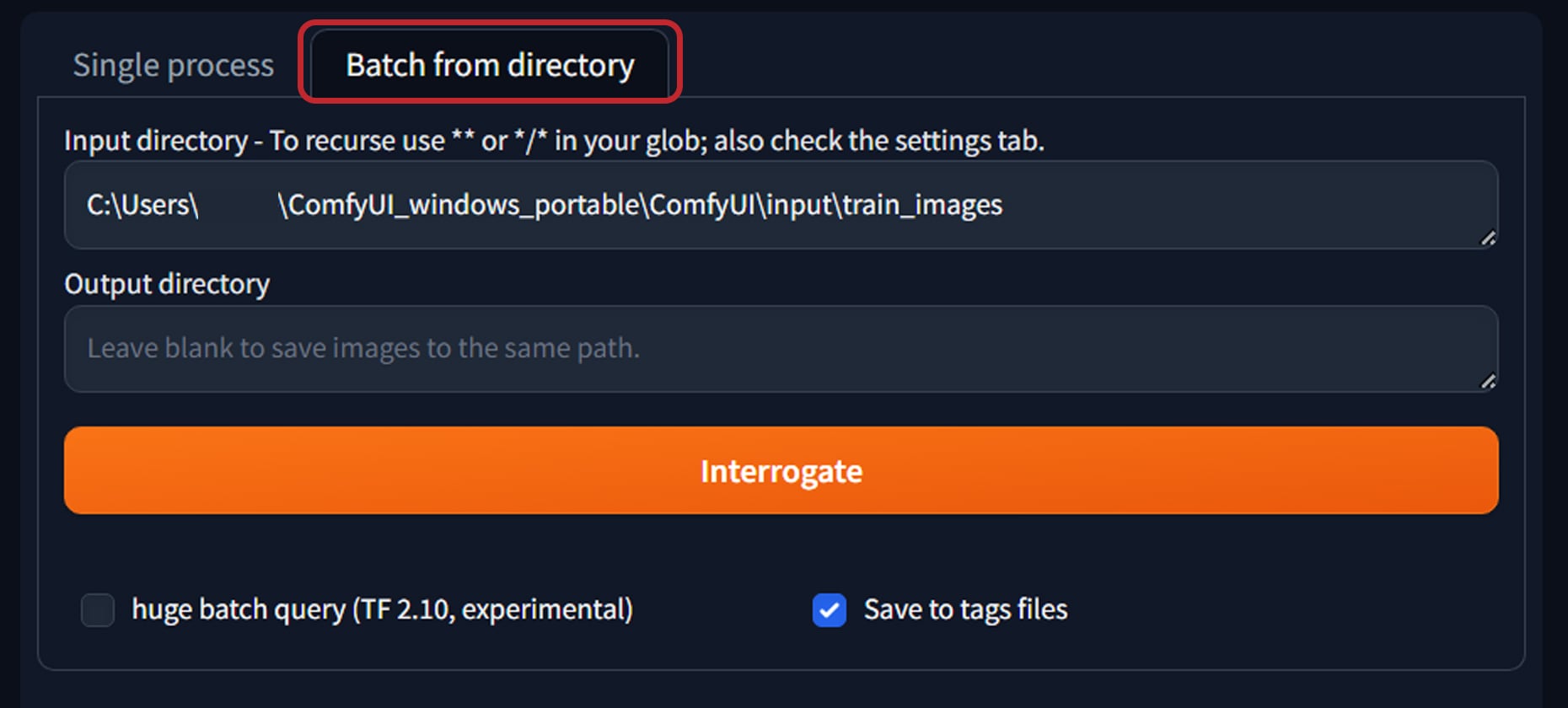 Specify image folder