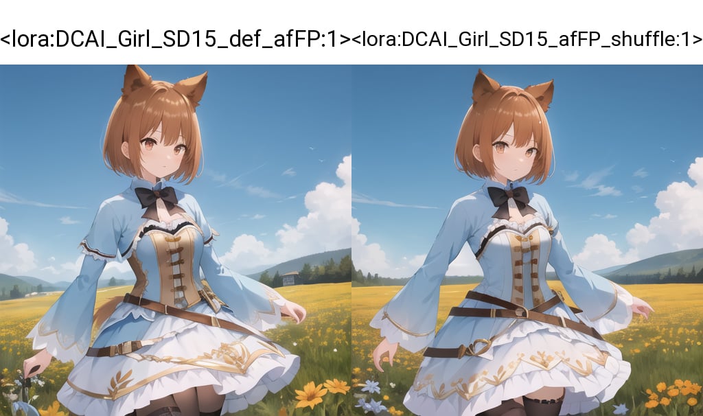 Comparison of Shuffle caption